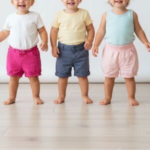 3 Pair of Girls Cotton Shorts Bundle Blue Pink White by H&M Koala Baby Bundles